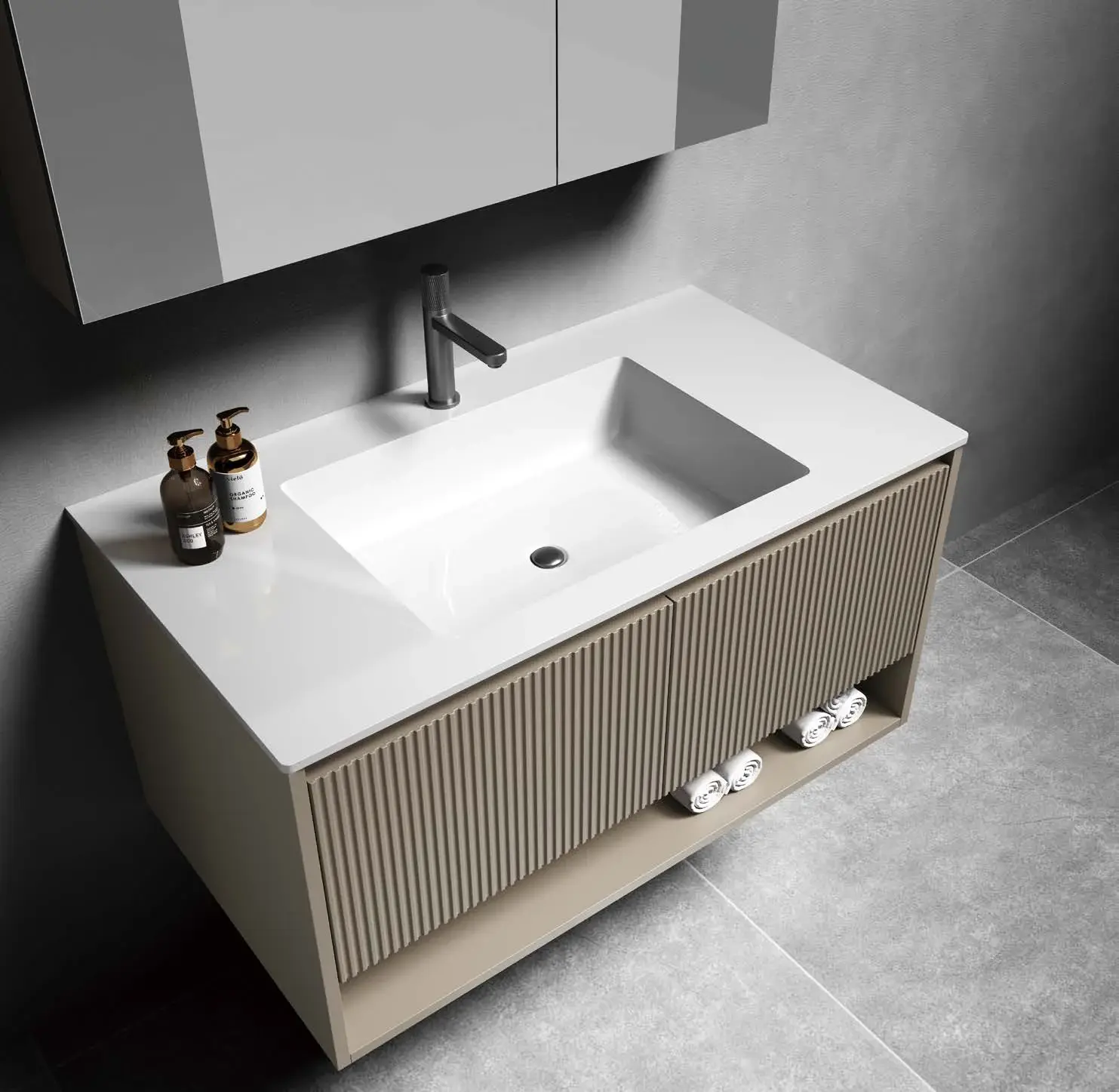 Coordinated 1000 mm suites: AG-6172 mirror-cabinet suite