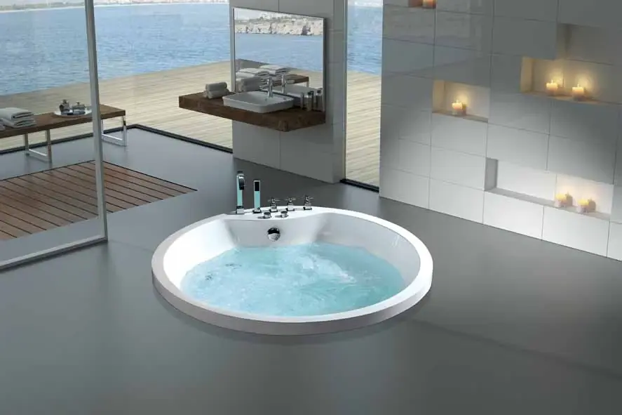 Built-in bathtub systems: Round built-in bath