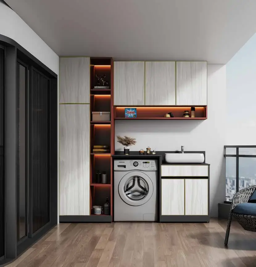 Bespoke utility & kitchen cabinetry: Custom utility wall