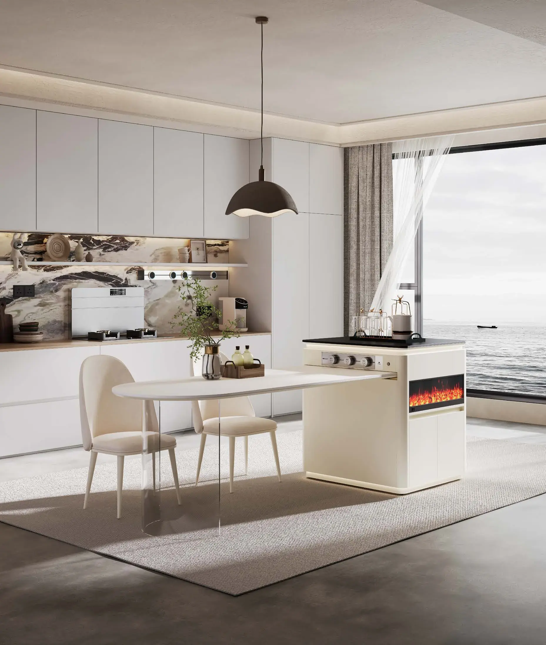Special-function configurations: Multifunction dining island