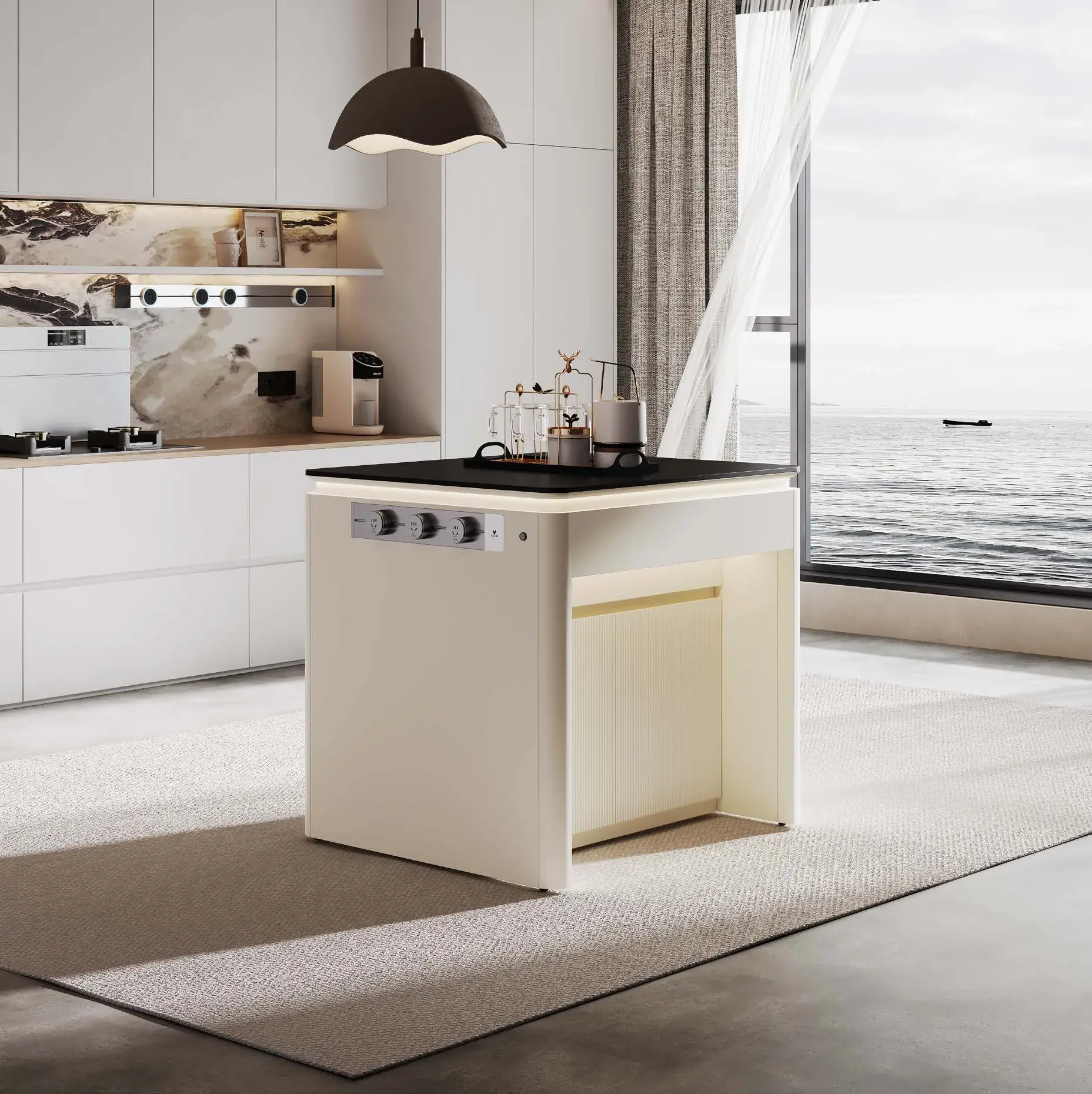 Compact, bar and finish program: Compact bar island