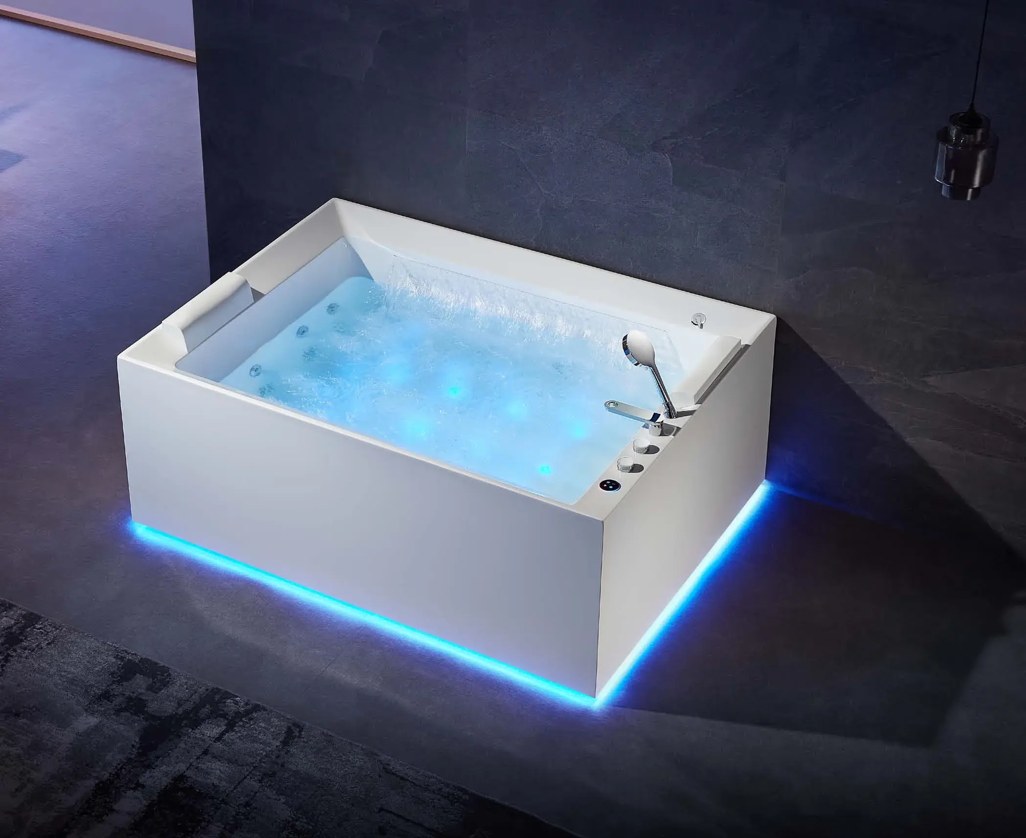 Illuminated rectangular whirlpool baths: Illuminated rectangular whirlpool