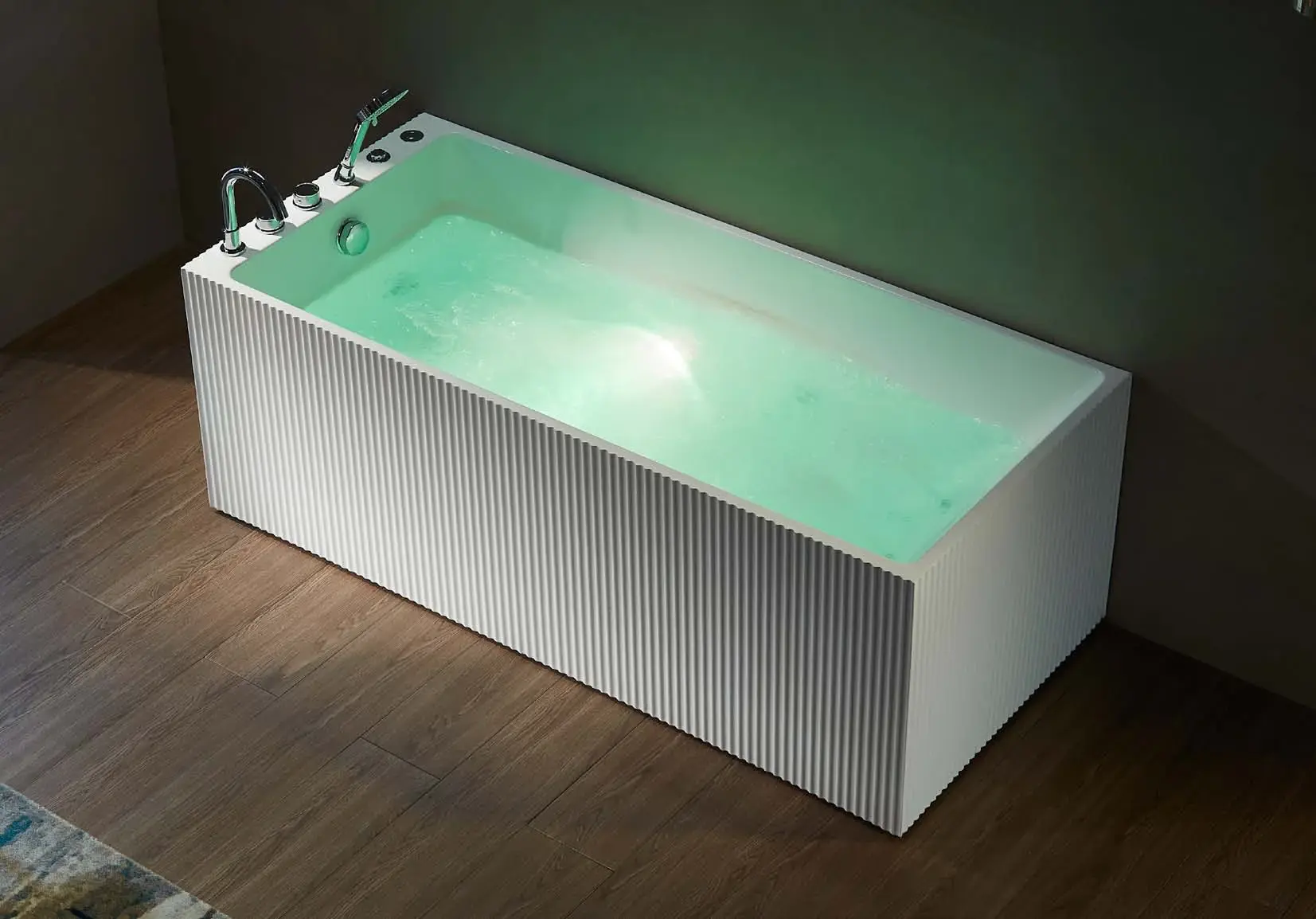 Deck-integrated massage baths: Deck-integrated massage bath