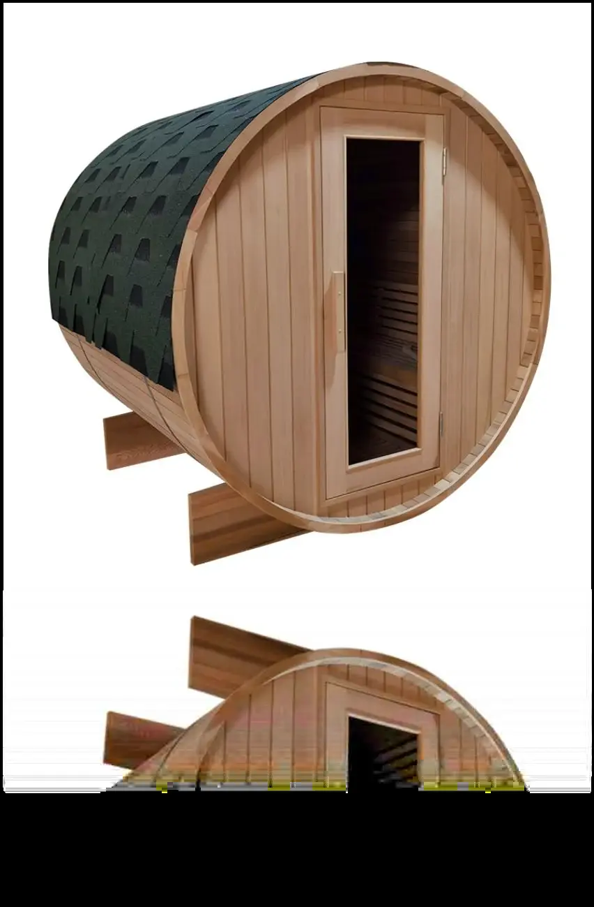 Panoramic glass retreats: Covered panoramic barrel room
