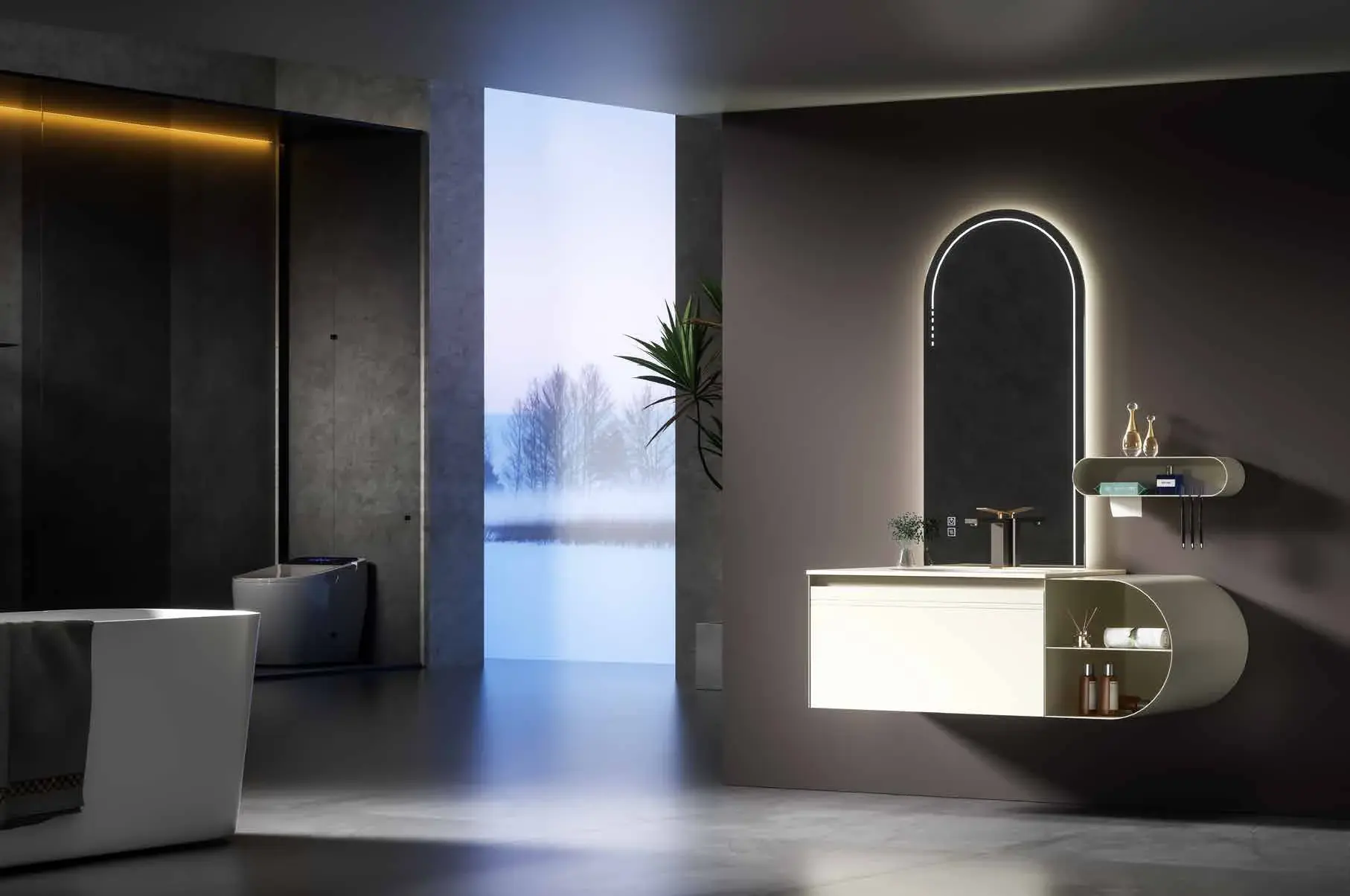 A selected Lickta bathroom collection