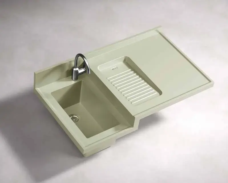 Custom laundry basins: High-low laundry basin