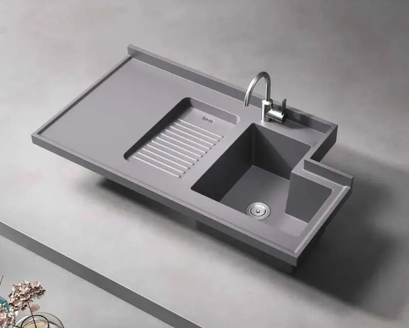 Custom laundry basins: Laundry basin with draining board